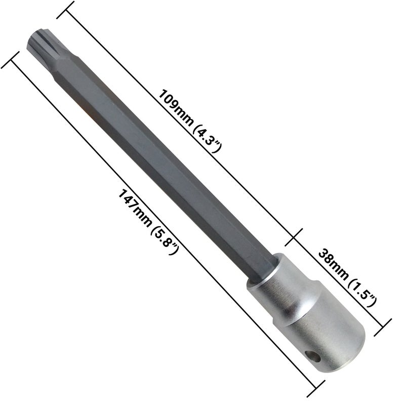 ATLIN Head Bolt Tool for VW and Audi Vehicles, Polydrive Head Bolt Socket, Fits VW and Audi Head Bolts, 6-Point, 10-millimeters - Image 3